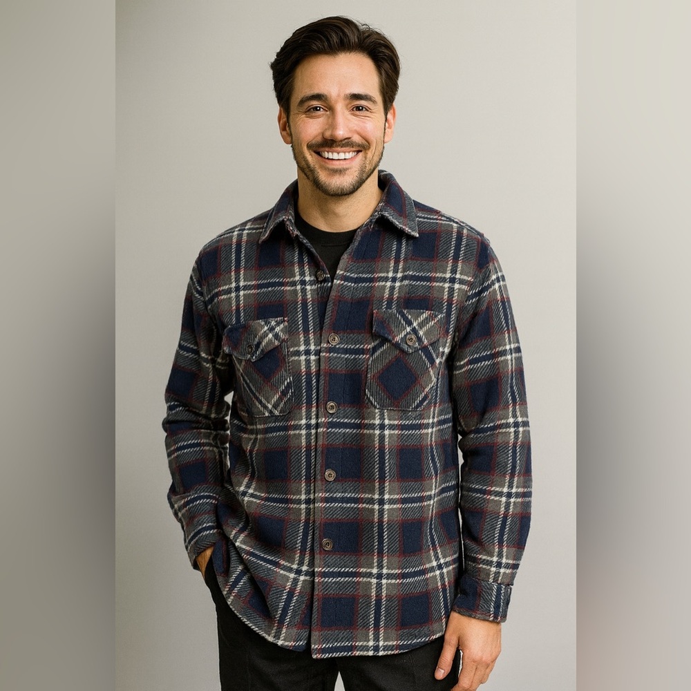 Freedom Foundry  Navy Plaid Jacket‎